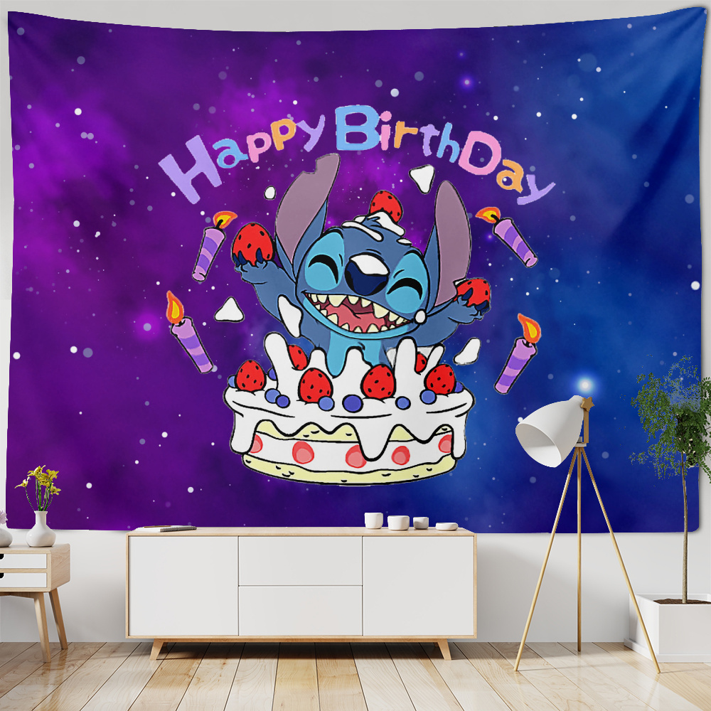 Lilo & Stitch Tapestry for Bedroom,Lilo & Stitch Living Room Home Decor for  Party Home Christmas Wall Decoration/S-100*75cm 
